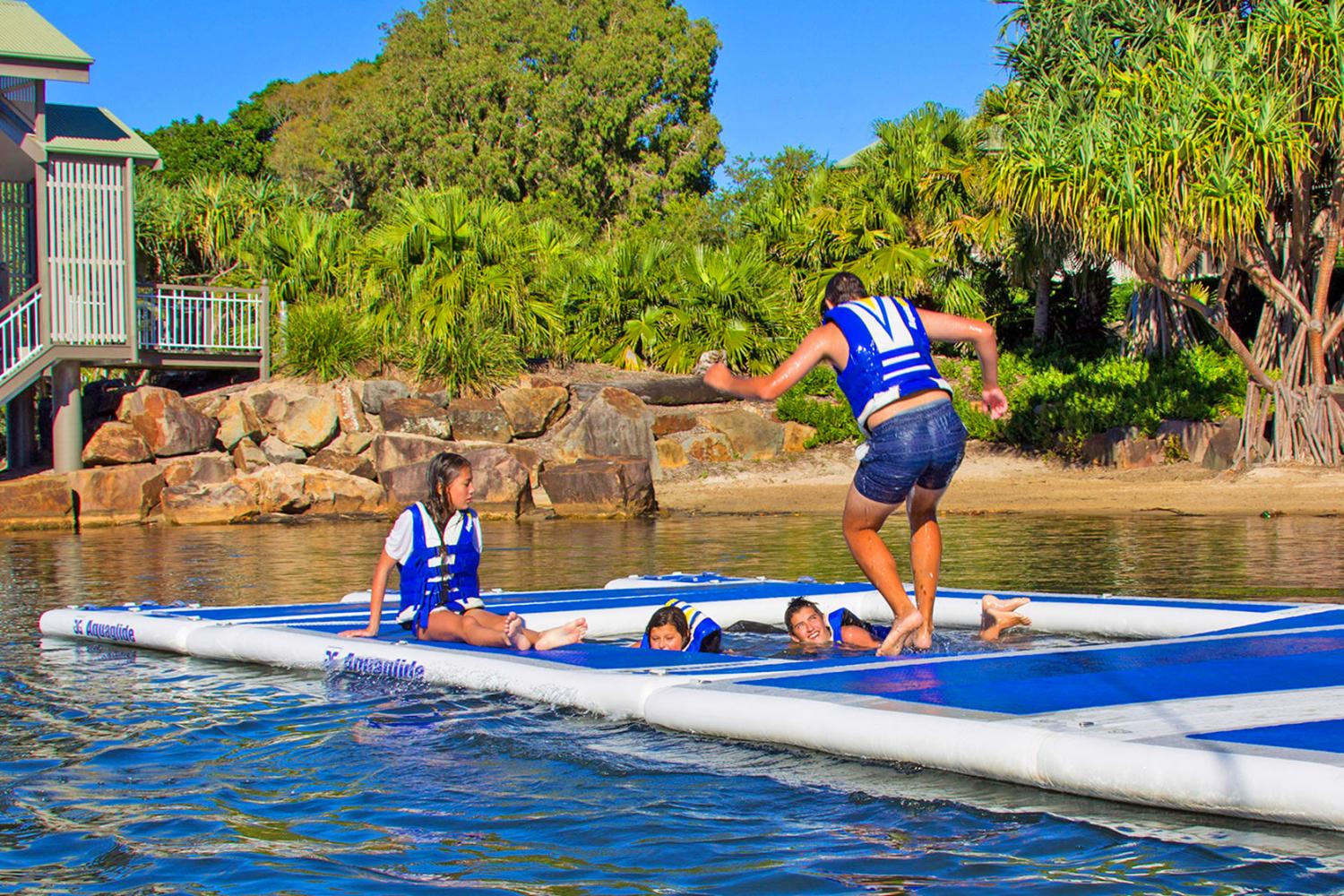 Aguaglide Ocean Pool - Inflatable sea pool gives closed mesh swimming pool in lake or ocean