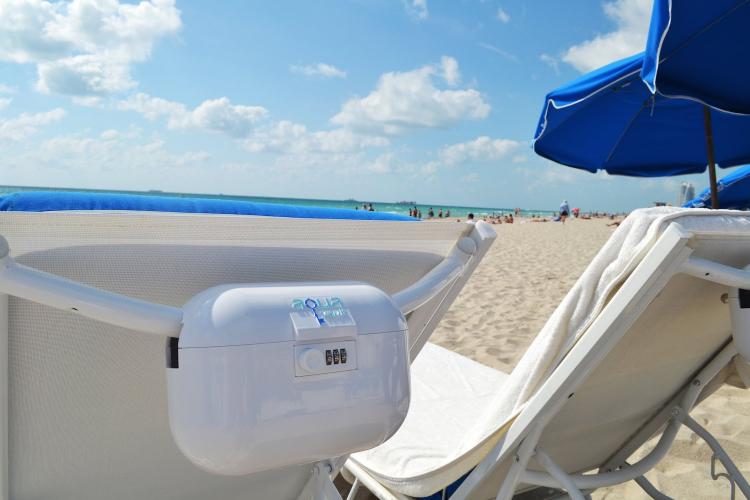 AquaVault Safe For The Beach - Secure Your Valuables At The Beach - Locks To Beach Chair