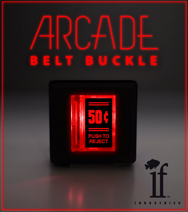 Light-up Insert Coin Arcade Coin Slot Belt Buckle