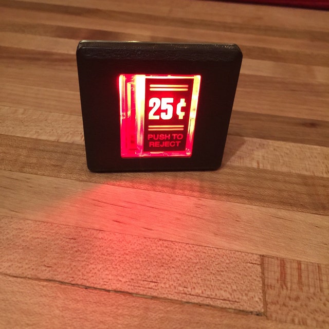 Light-up Insert Coin Arcade Coin Slot Belt Buckle
