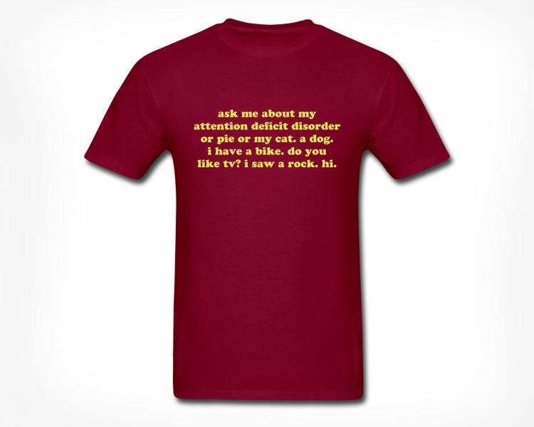 Ask Me About My ADD T-Shirt - Red