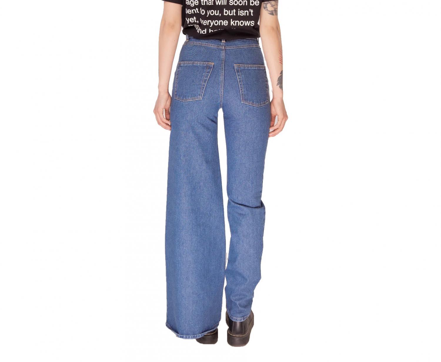Ksenia Schnaider Asymmetrical Skinny and Wide Leg Jeans - Double-style jeans