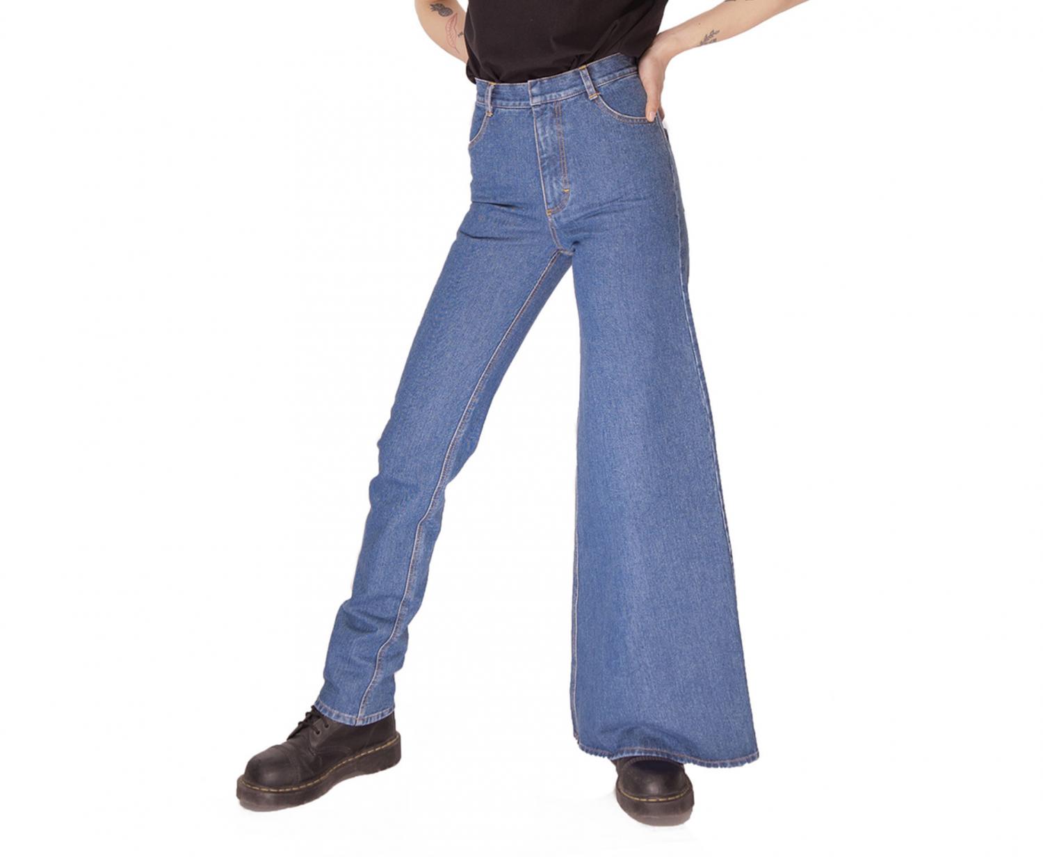 Ksenia Schnaider Asymmetrical Skinny and Wide Leg Jeans - Double-style jeans