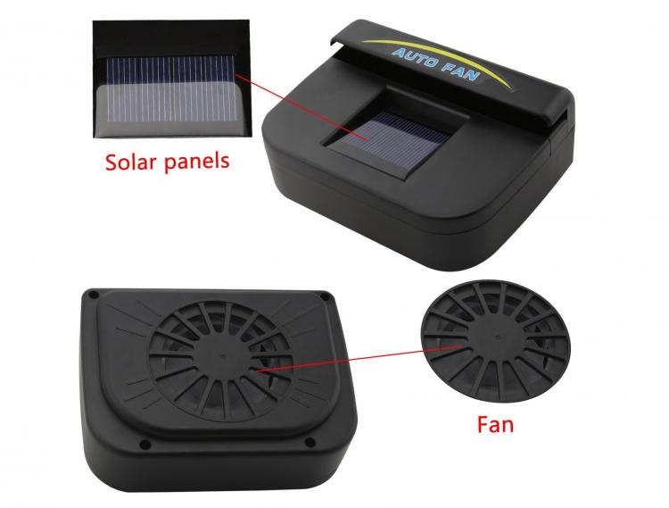 Auto Cool Solar Powered Air Ventilation Fan - Keeps Your Car Cool While Parked On Hot Sunny Days