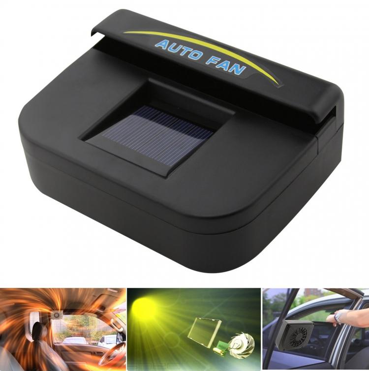Auto Cool Solar Powered Air Ventilation Fan - Keeps Your Car Cool While Parked On Hot Sunny Days