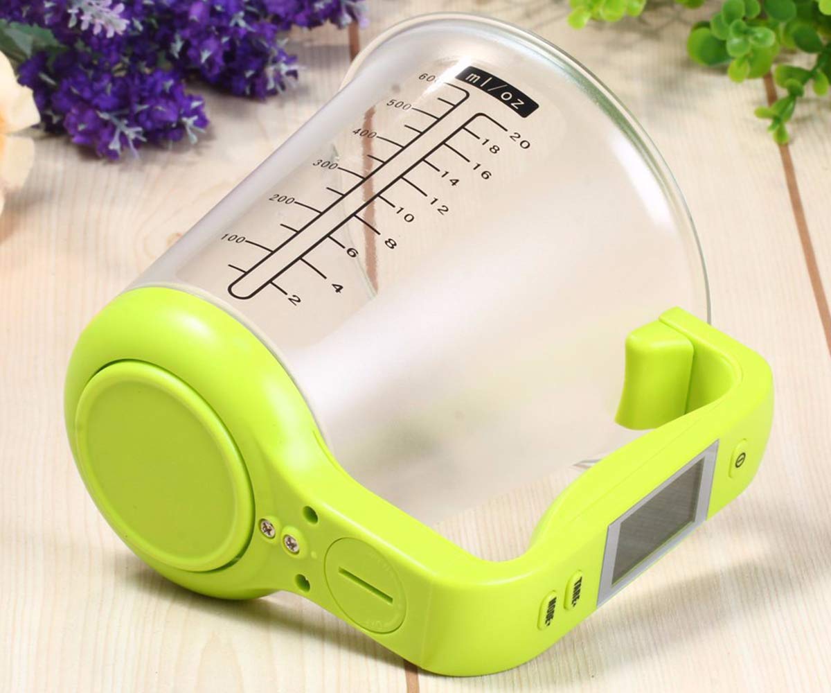 Auto-Measuring Cup With Built-In Digital Scale - Digital Measuring Cup