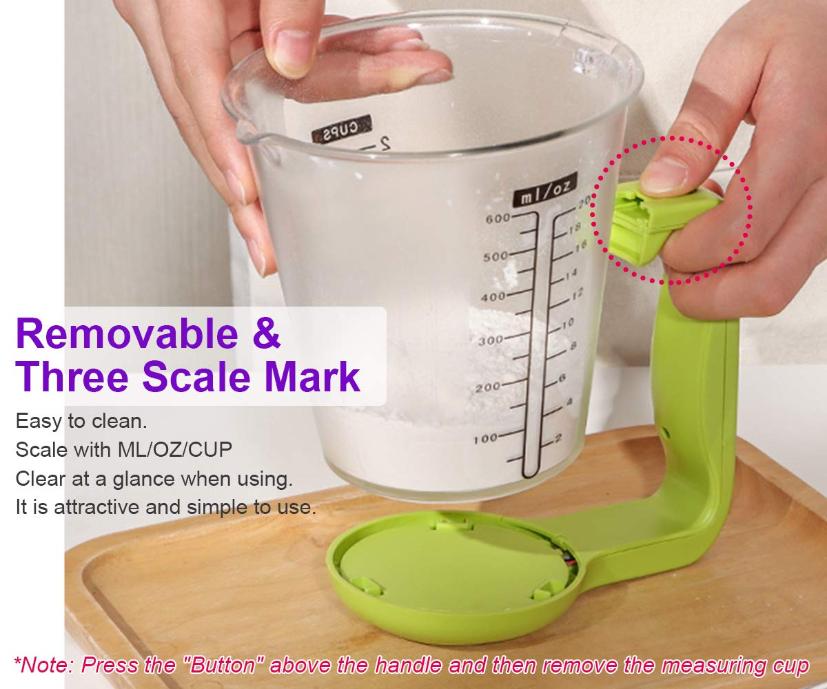 Auto-Measuring Cup With Built-In Digital Scale - Digital Measuring Cup