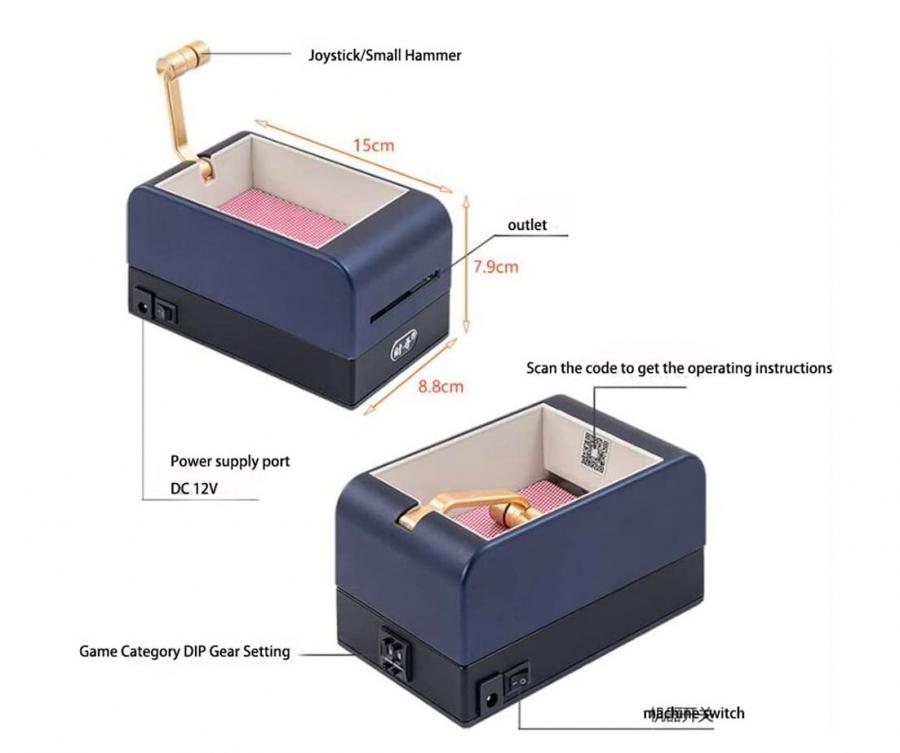 Automatic Card Dealing Robot - 360 degree rotating card dealer machine