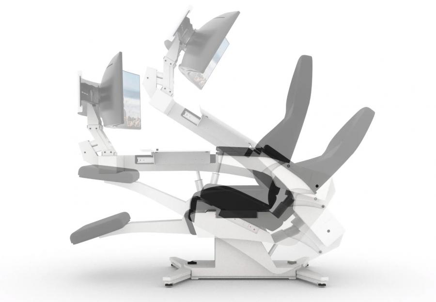 mwelab Emperor XT Automatic Reclining Robotic Desk Ultimate Workstation