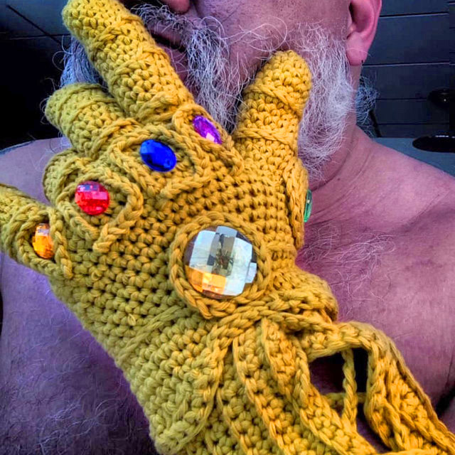 Avengers Thanos Infinity Gauntlet Knit Glove - DIY knitting Infinity Gauntlet Cosplay Knit Glove