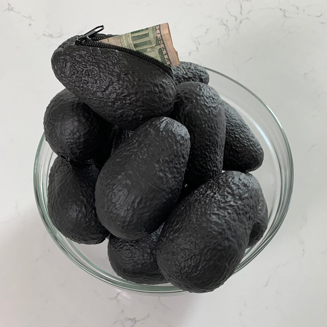 Avocado Purse - Realistic Avocado Coin Purse Clutch