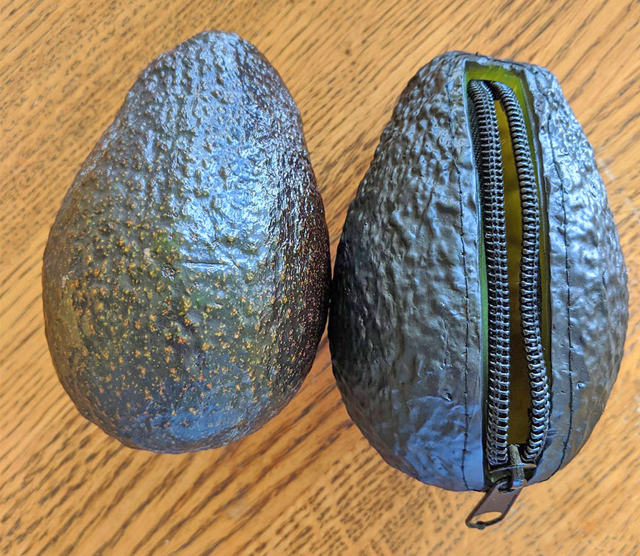 Avocado Purse - Realistic Avocado Coin Purse Clutch