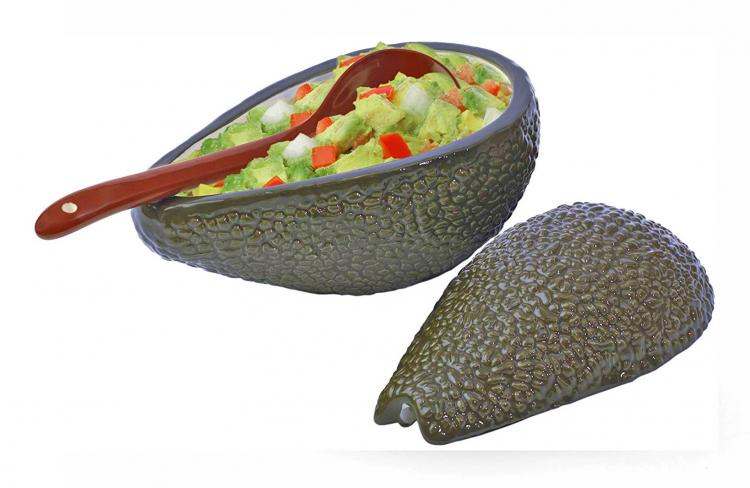 Avocado Shaped Guacamole Serving Dish