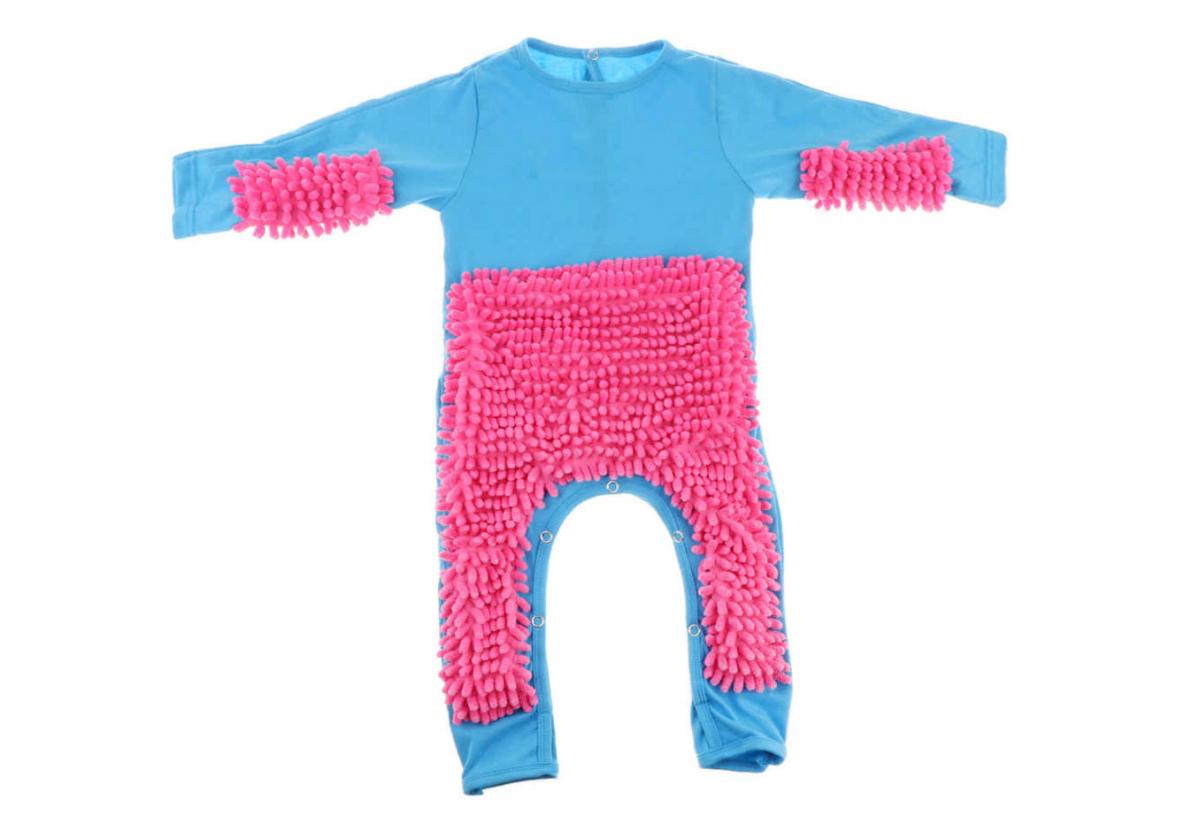 Baby Mop Onesie Lets Your Baby Help Sweep Your Floors While Crawling