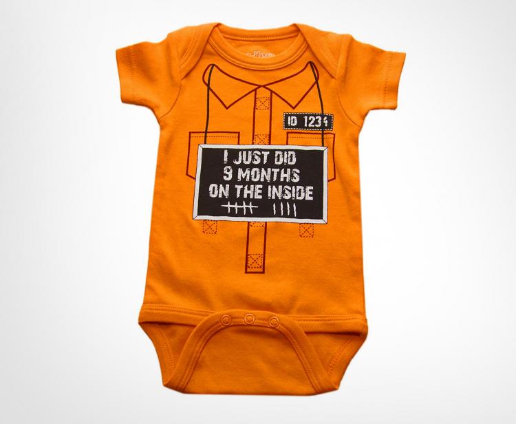 9 Months On The Inside Baby Onesie Halloween Costume - 9 months of hard time baby onesie costume