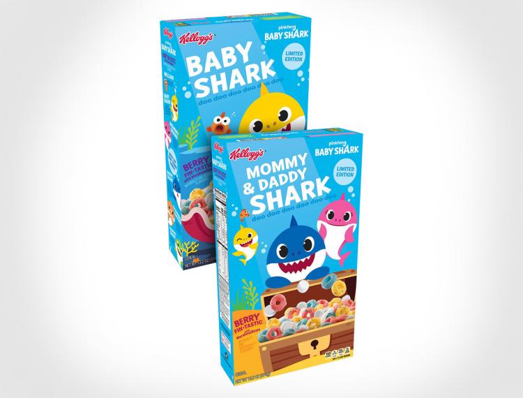 Baby Shark Cereal - Kellogg's Baby Shark Kids Breakfast Cereal