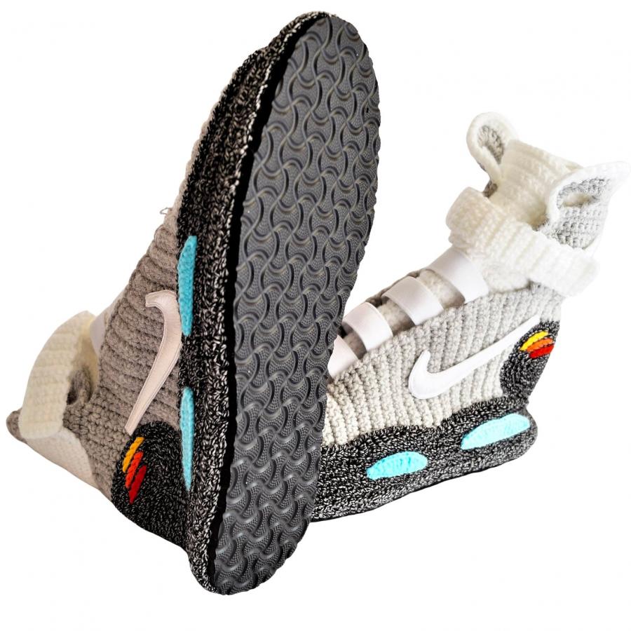Back To The Future Shoes Knitted Slippers - Nike BTTF Shoes knit slippers