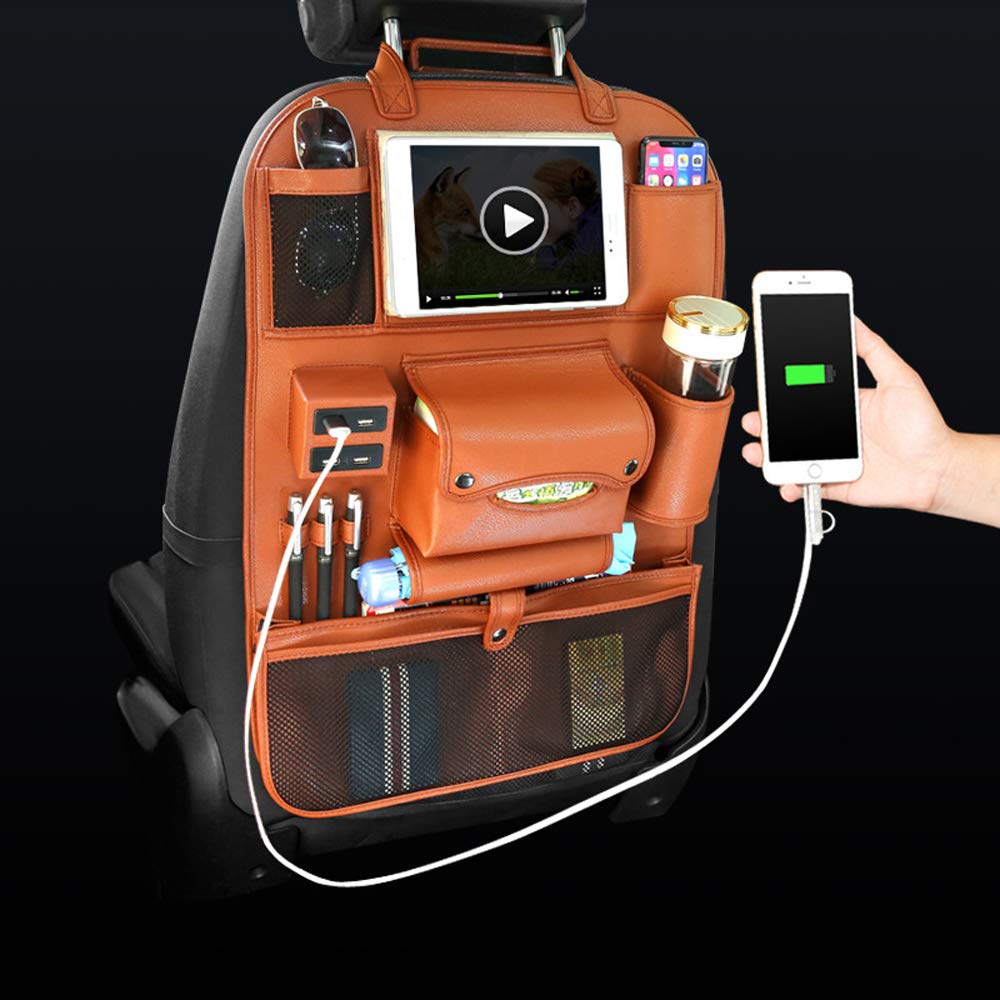 Backseat Car Organizer Holds Tablets, Drinks, Tissues, and More