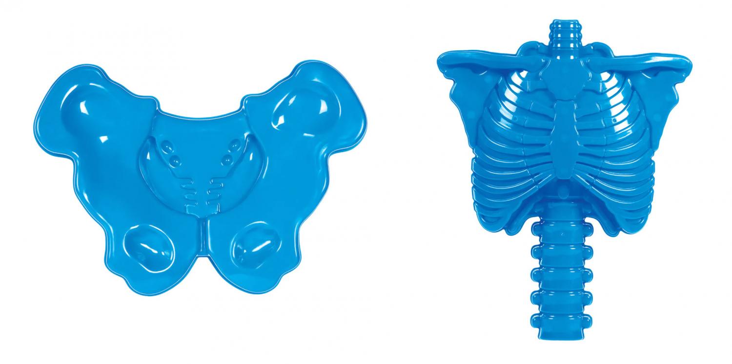 Bag O Bones Beach Skeleton - Plastic beach molds toy let you create human skeleton in sand