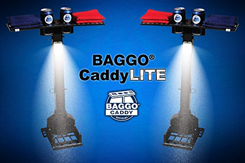 Corn Hole Lighted Caddy Holds Drinks and Bags, Keeps Score