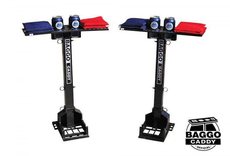 Corn Hole Lighted Caddy Holds Drinks and Bags, Keeps Score