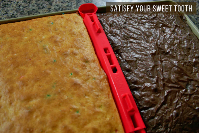 BakeSplit Universal Baking Pan Divider - Baking Pan Splitter Lets You Cook/Bale Two Separate Meals With 1 Pan