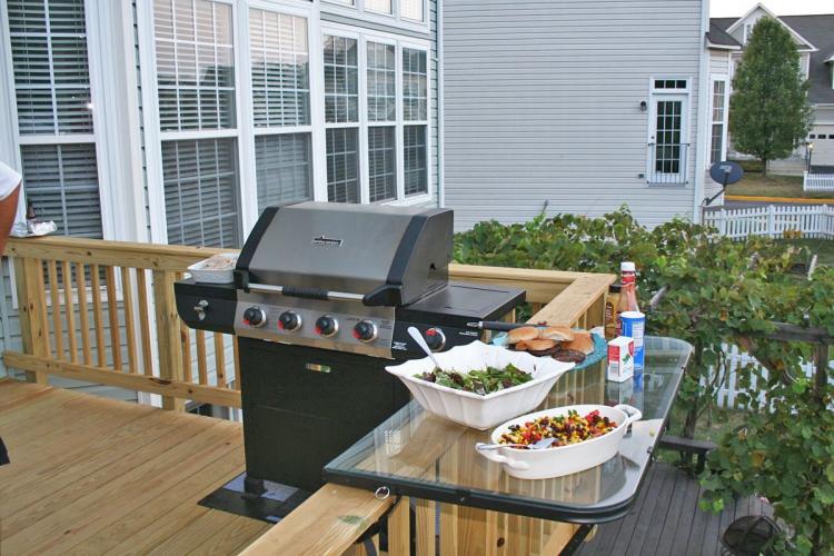 DeckMate Balcony Railing Tray Table