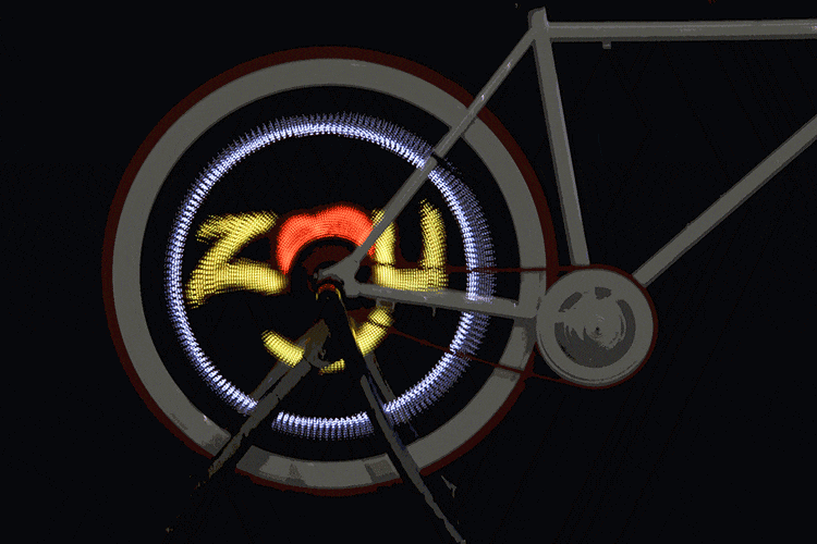 Balight Makes LED Moving Images on Bike Wheels - GIF