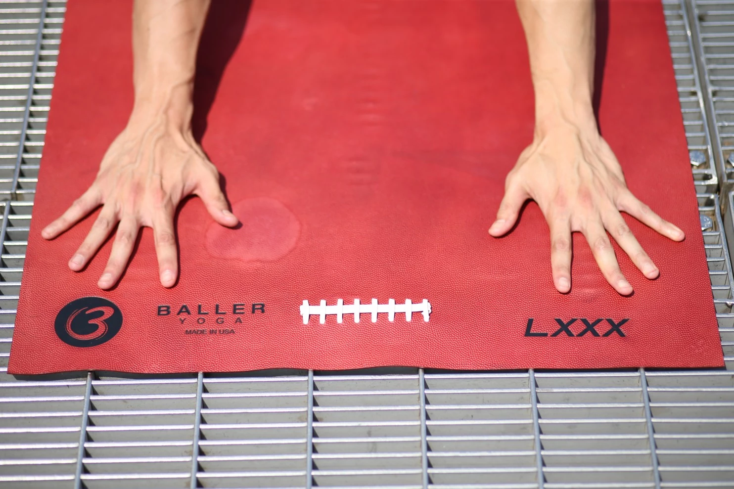 Baller Yoga - Yoga Mat Made From Football Leather - Pigskin Yoga Mat