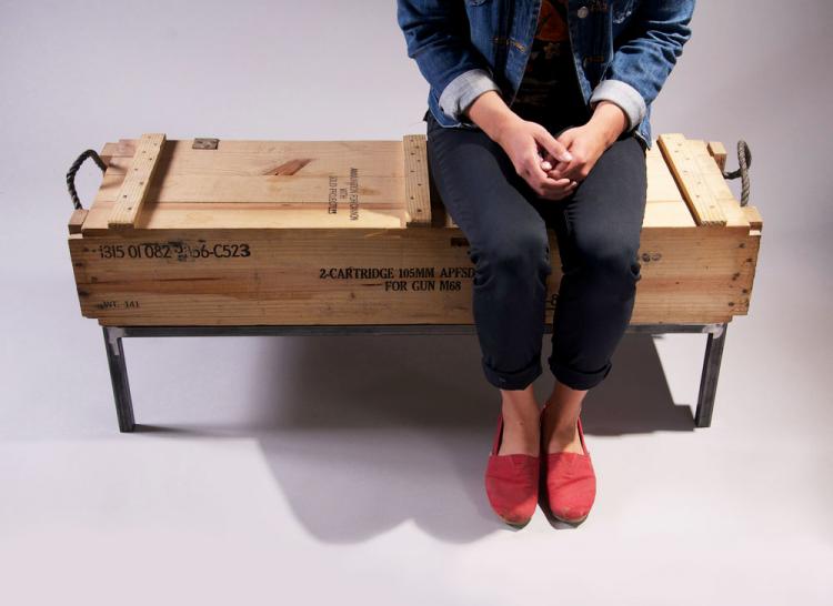 Ballistics Bench - Bench Made From Ammo Boxes