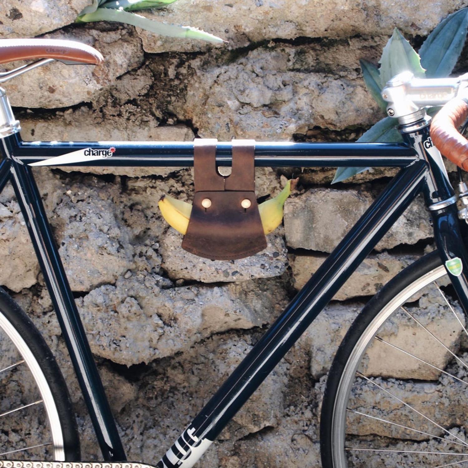 Banana Holder For Your Bicycle - Leather bike banana holster
