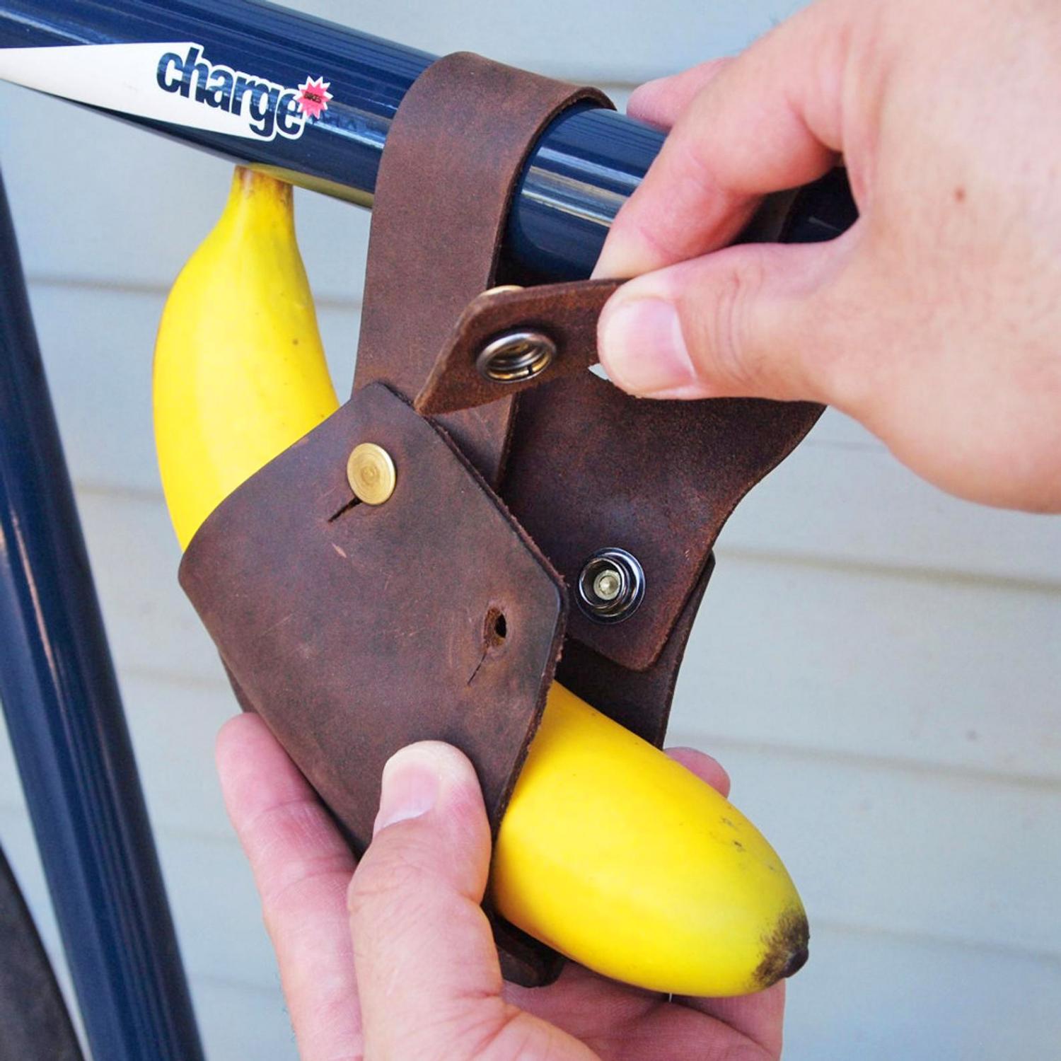 Banana Holder For Your Bicycle - Leather bike banana holster
