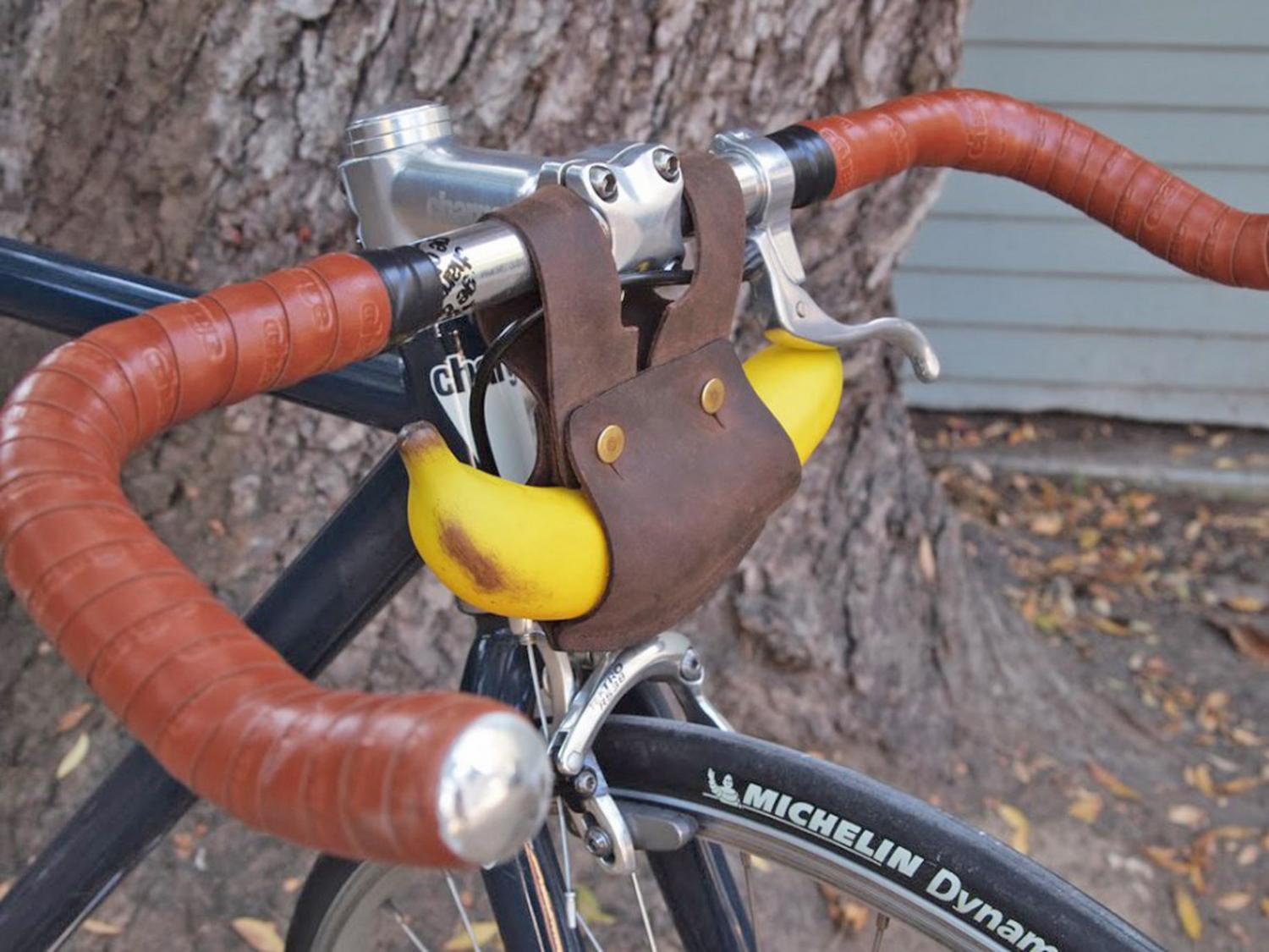 Banana Holder For Your Bicycle - Leather bike banana holster