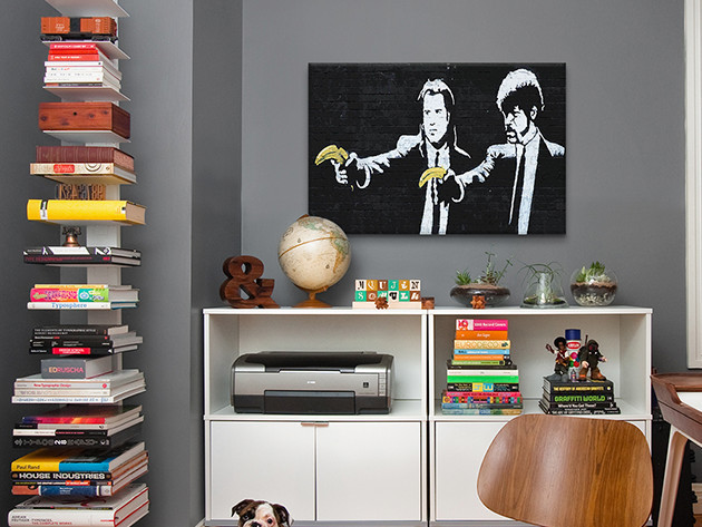 Banksy 'Pulp Fiction Bananas' Stretched Canvas Art