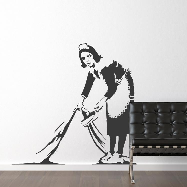 Banksy Sweep It Under The Rug Wall Decal