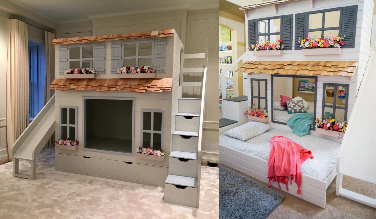 DIY Farmhouse Bunk Bed - Creative Barn Bunk Bed By Aenny Chung