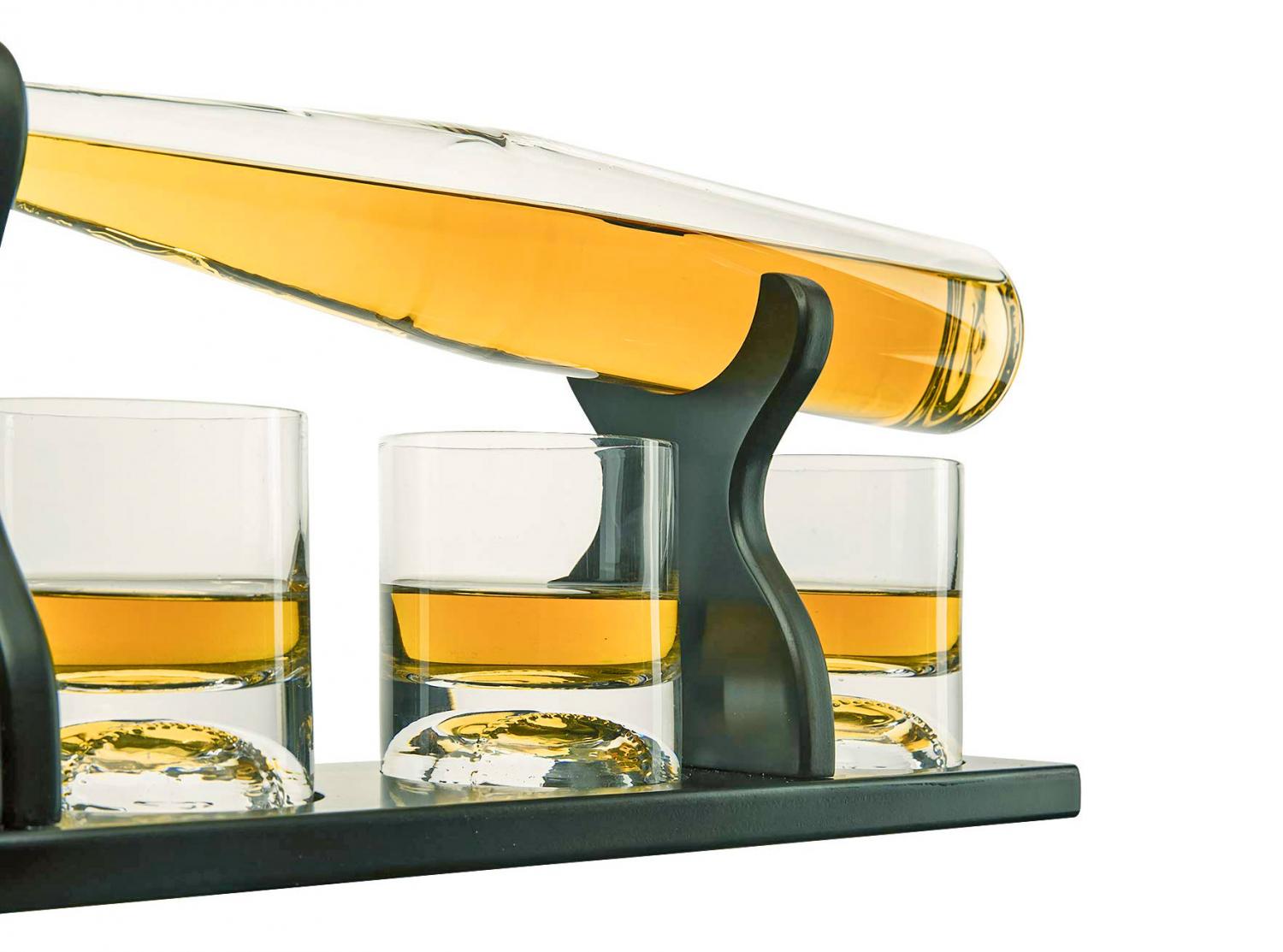 Baseball Bat Whiskey Decanter - Elegant sports bat glass spirit wine decanter