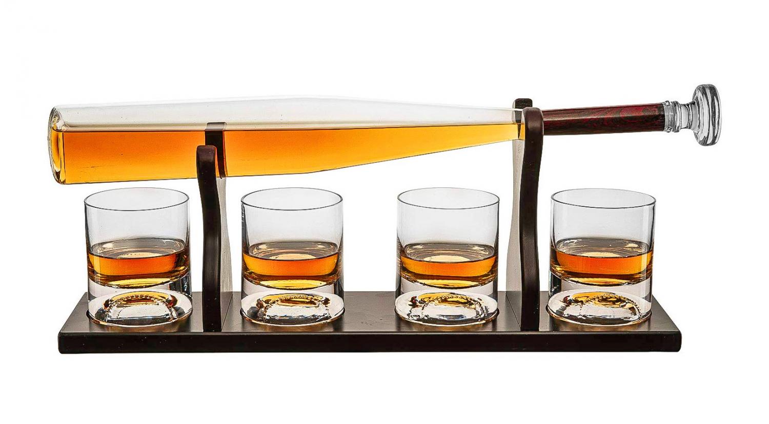 Baseball Bat Whiskey Decanter - Elegant sports bat glass spirit wine decanter