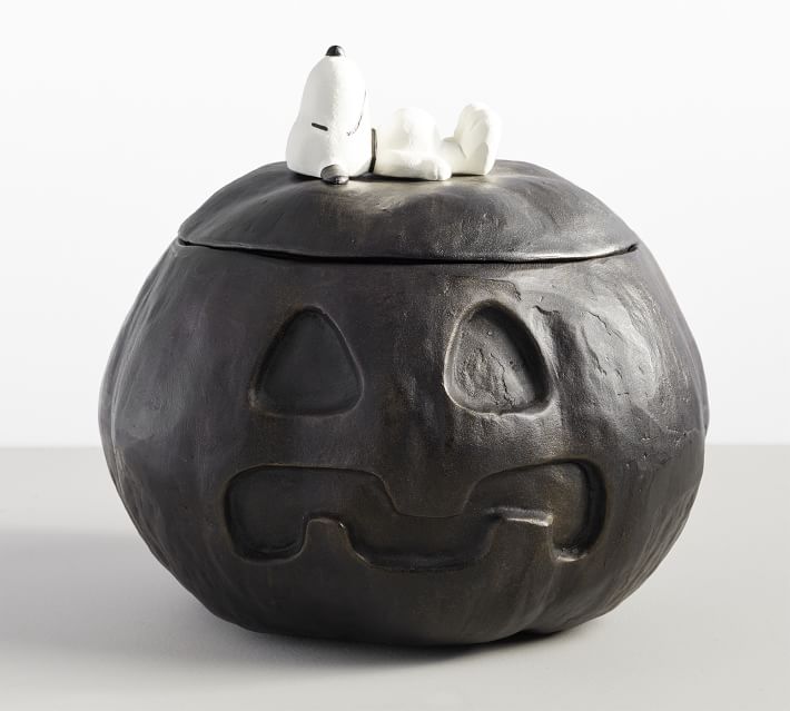 Metal Pumpkin Shaped Halloween Candy Bowl