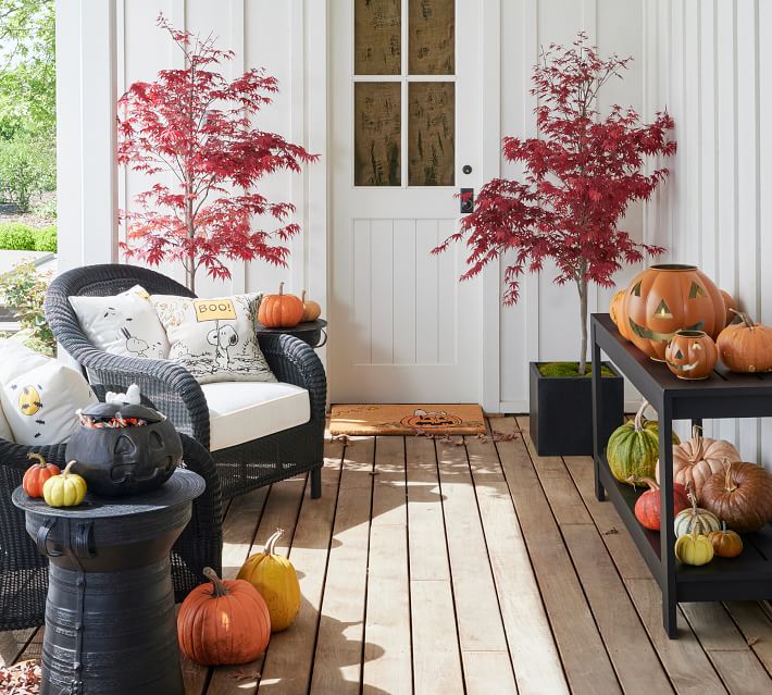 Metal Pumpkin Shaped Halloween Candy Bowl