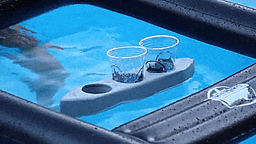 Beer Pong Battleship - Floating Battleship beer pong for the pool or lake