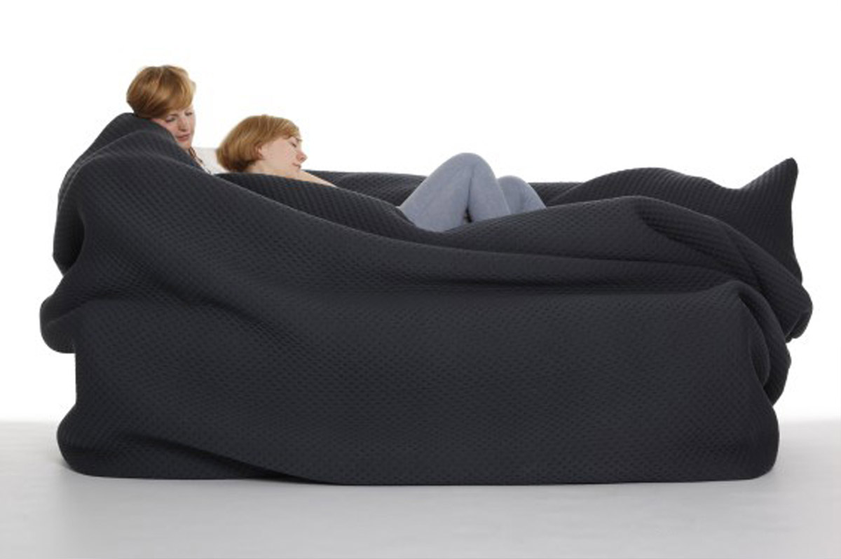 Bean Bag Bed With Built-in Blanket and Pillow
