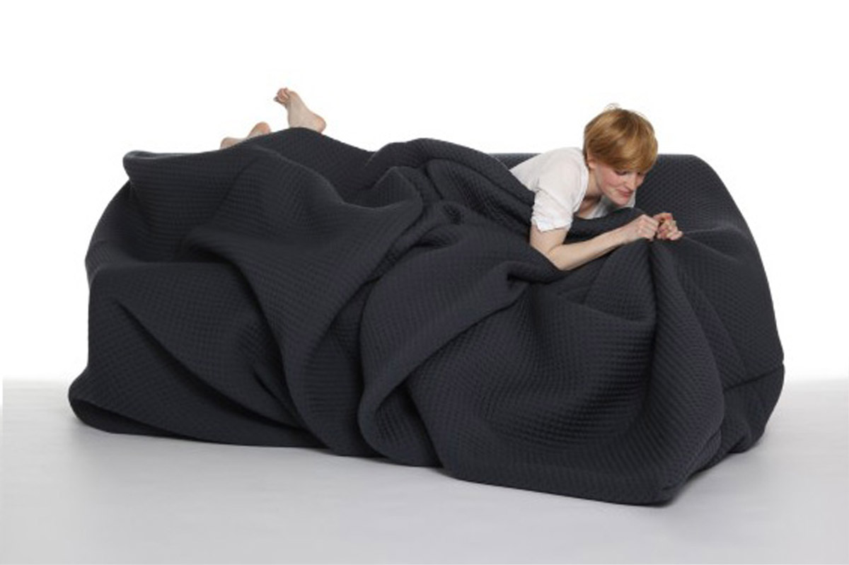 Bean Bag Bed With Built-in Blanket and Pillow