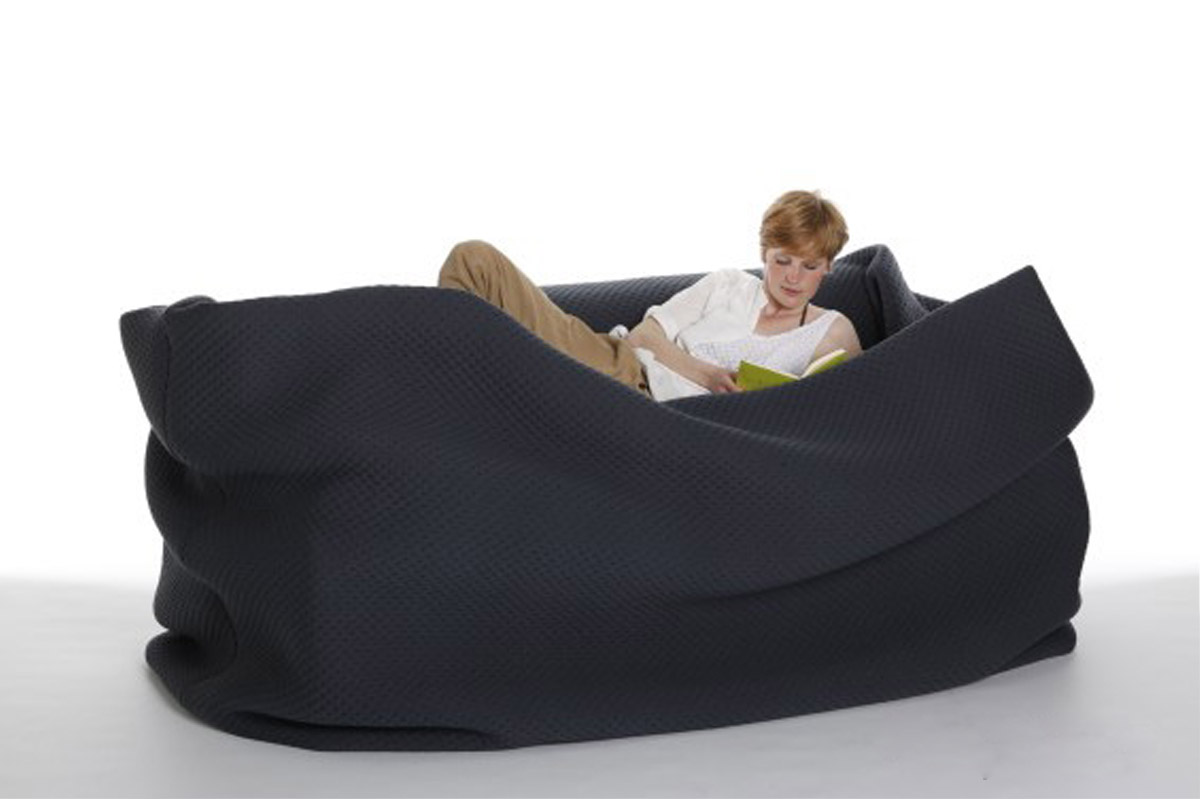 Bean Bag Bed With Built-in Blanket and Pillow