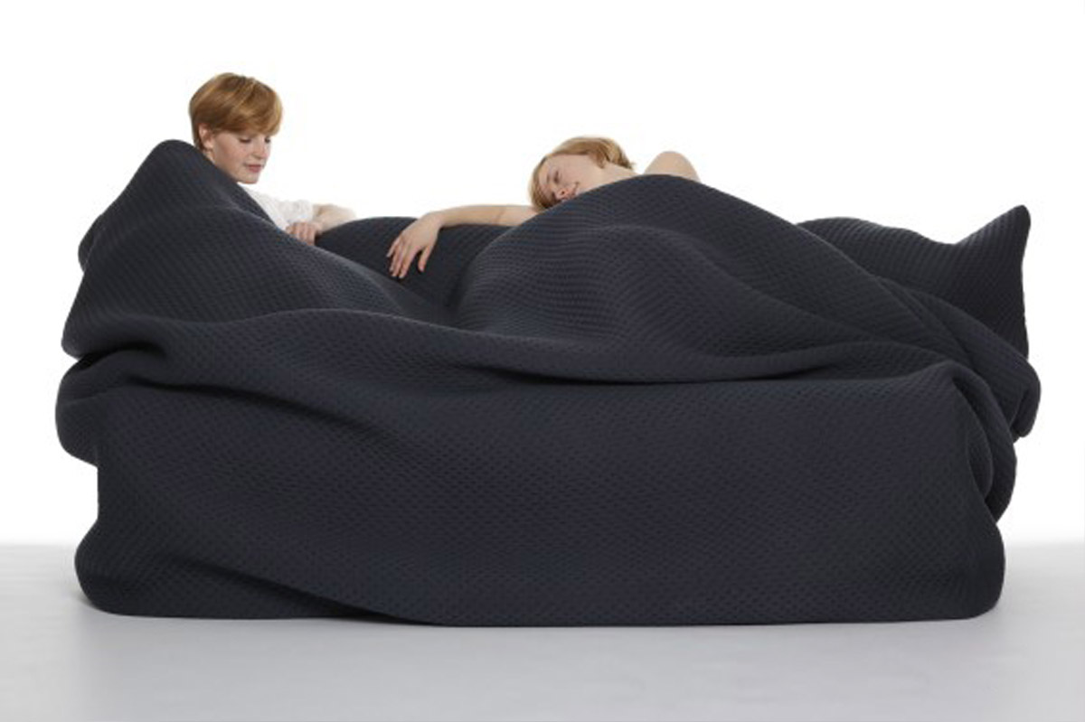 Bean Bag Bed With Built-in Blanket and Pillow
