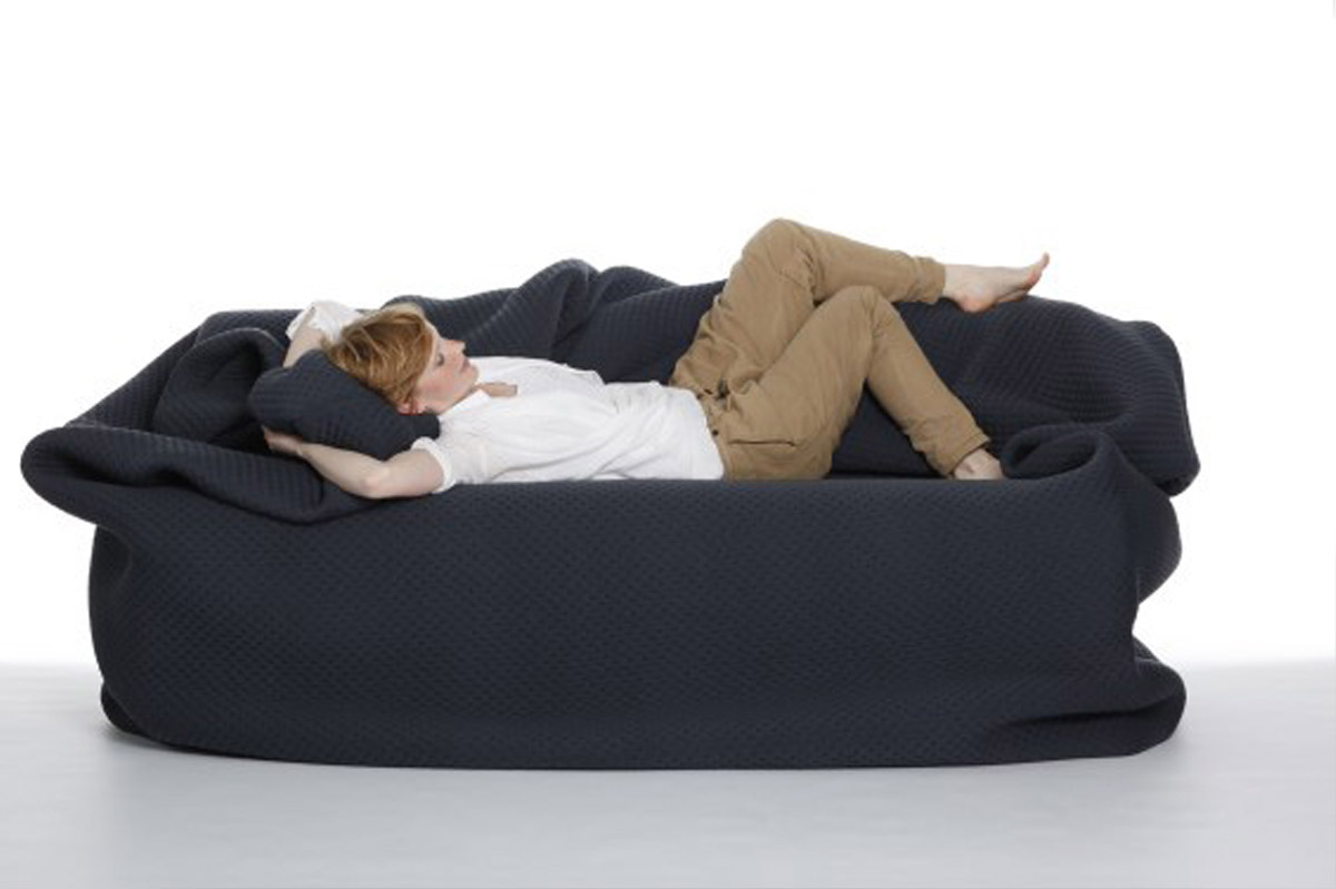 Bean Bag Bed With Built-in Blanket and Pillow