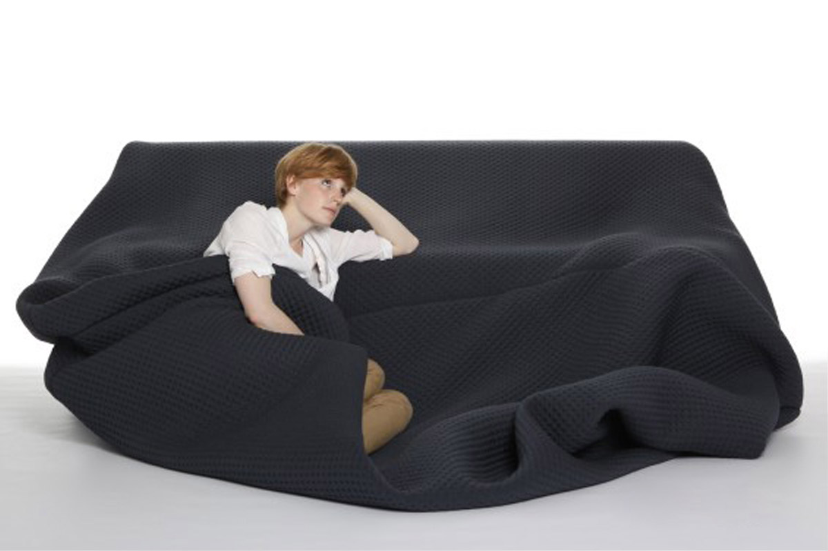 Bean Bag Bed With Built-in Blanket and Pillow