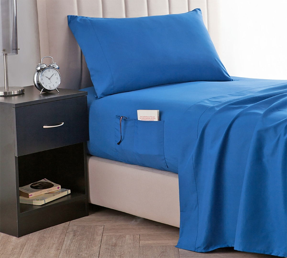 Bed Sheets With Pockets On The Side - Fitted sheets with storage pockets on both sides of bed