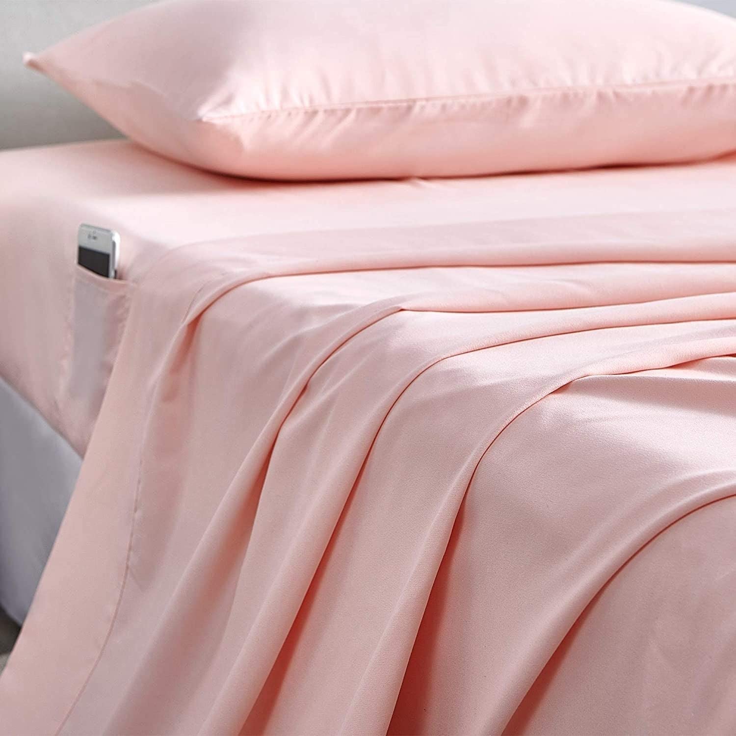 Bed Sheets With Pockets On The Side - Fitted sheets with storage pockets on both sides of bed