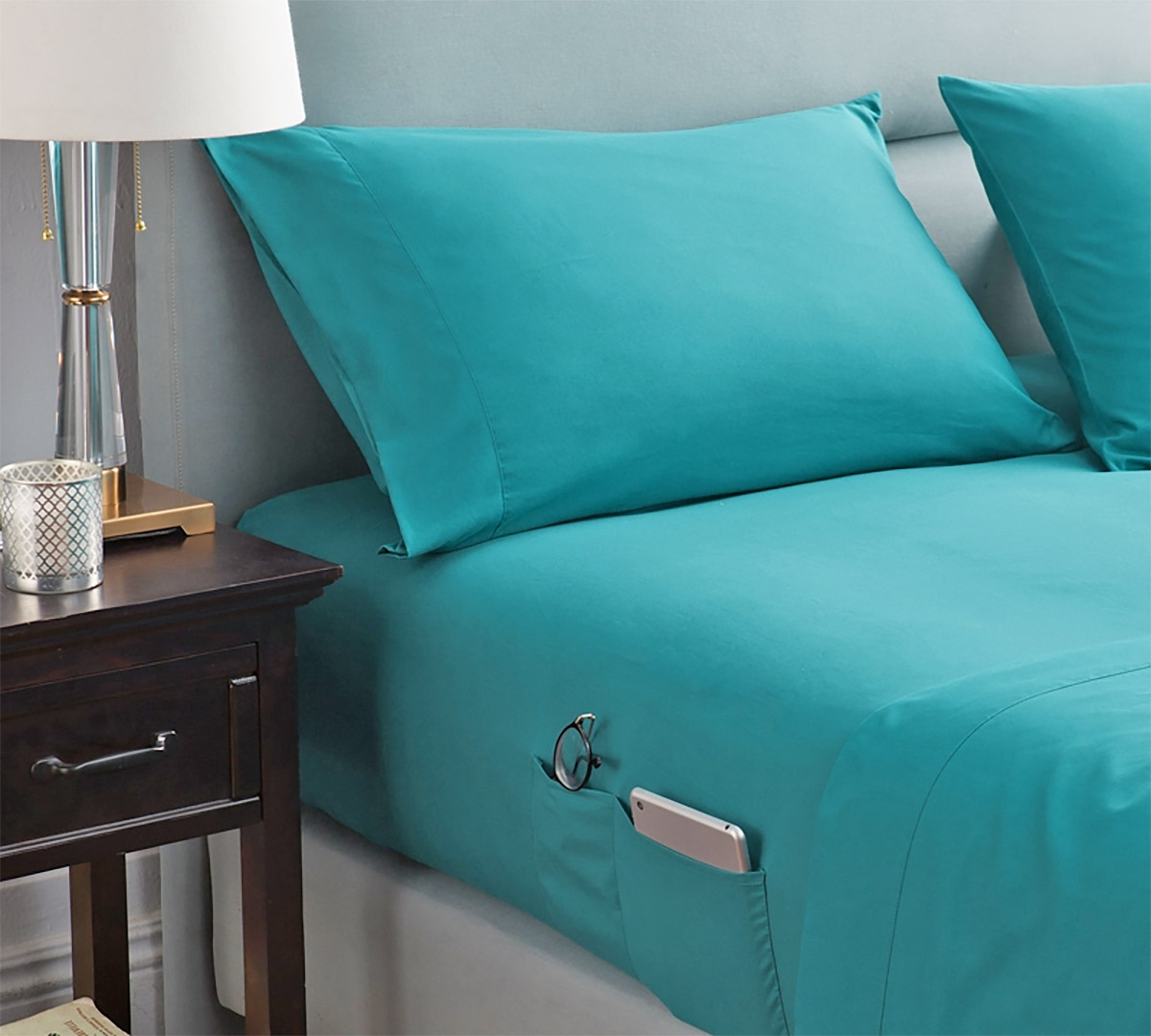 Bed Sheets With Pockets On The Side - Fitted sheets with storage pockets on both sides of bed